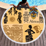 Serviette de plage ronde en Afrique