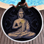 Serviette de plage ronde bouddha