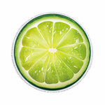 Serviette de plage ronde citron vert