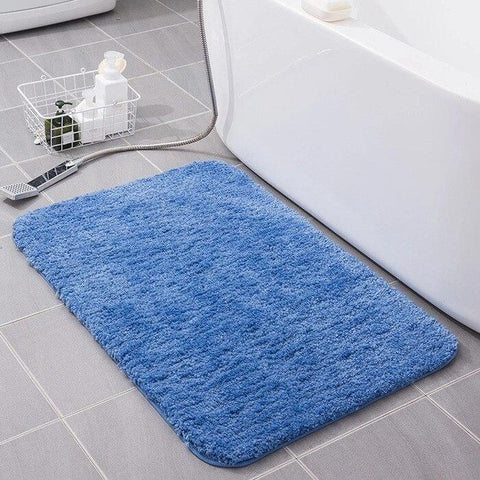 Grand tapis de bain éponge bleue