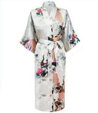 Peignoir kimono paon blanc