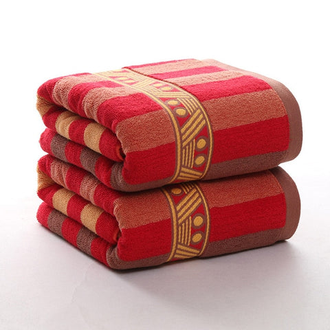 serviette de bain coton lumineuse rouge