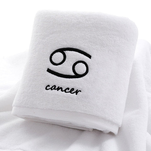 serviette de bain coton du cancer blanc