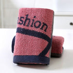 serviette de bain sport en coton rose