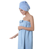 Serviette de bain ultra absorbante bleue