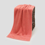 serviette de bain courte en coton rouge