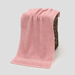 serviette de bain courte en coton rose