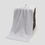 serviette de bain courte en coton gris clair