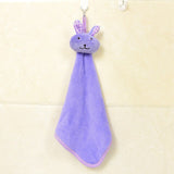 serviette de bain bébé lapin violette