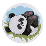 Serviette de plage<Br>ronde panda