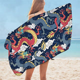 Grande serviette<br>de plage dragon