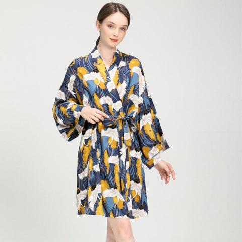 Peignoir kimono du cygne