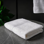 Serviette de bain épaisse en coton blanc