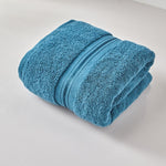 Serviette de bain coton égyptien bleu