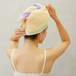 Serviette de bain multicolore<br>pour les cheveux