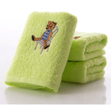 Serviette de bain bébé en coton vert