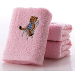 Serviette de bain bébé en coton rose