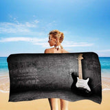 Grande serviette<br>de plage guitare