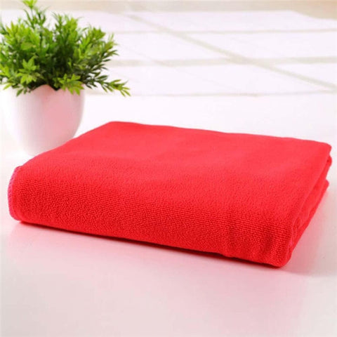 serviette de bain microfibre large rouge
