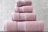 serviette de bain coton orientale rose