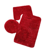 Tapis de bain antidérapant en flanelle rouge