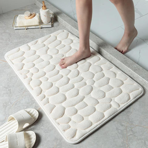 tapis de bain antidérapant en relief pavé