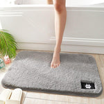 Tapis de bain antidérapant très moelleux gris