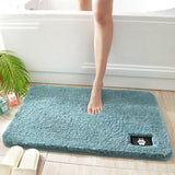 Tapis de bain antidérapant très moelleux turquoise