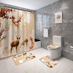Tapis de bain original cerf fleurs