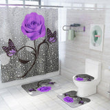 Tapis de bain original<br> déco violet