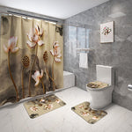 Tapis de bain original fleur dorée