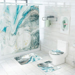 Tapis de bain original marbre bleu gris