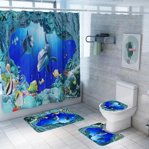 Tapis de bain original<br> monde de la mer